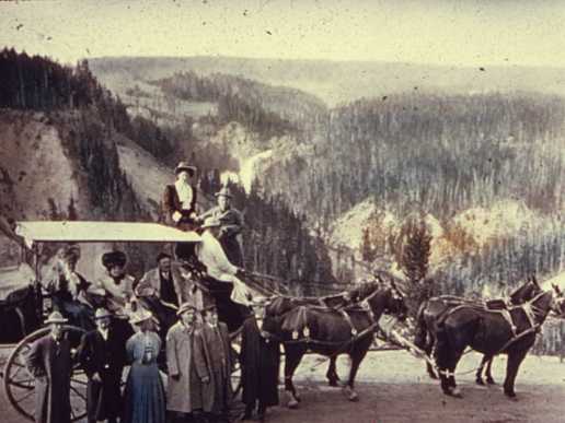 Visitors to Yellowstone